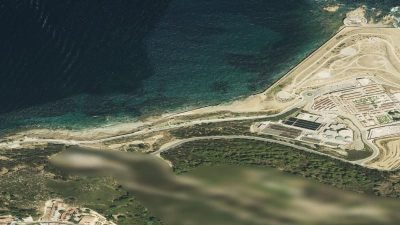 Vista aérea de Playa Santa Catalina, Ceuta