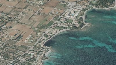 Vista aérea de Port Vell, Son Servera