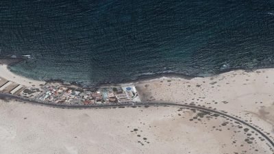 Vista aérea de Puerto Remedios, La Oliva