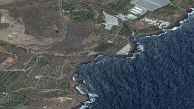 Vista aérea de Puerto Trigo, Puntallana