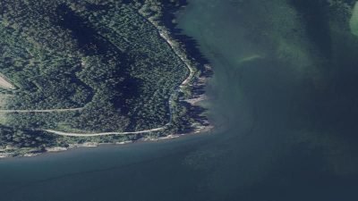 Vista aérea de Punta Cabalo, Vilaboa