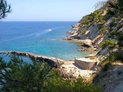 Playa de Punta Galera en Banyalbufar