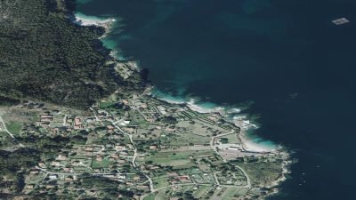 Vista aérea de Rabáns, Cangas