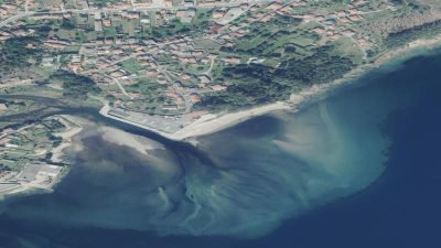 Vista aérea de Raposiños, A Pobra do Caramiñal