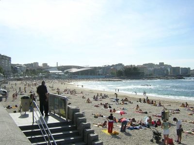 Playa de Riazor en A Coruña