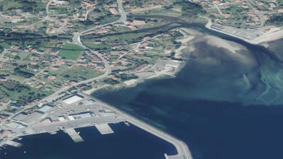 Vista aérea de San Lázaro, A Pobra do Caramiñal