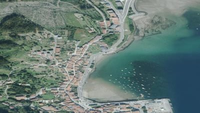 Vista aérea de Santa Isabel, Corcubión
