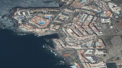 Vista aérea de Santiago, Santiago del Teide