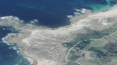 Vista aérea de Serans, Porto do Son