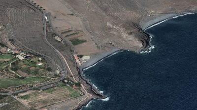 Vista aérea de Tapahuga, San Sebastián de la Gomera