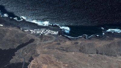 Vista aérea de Teneza, Tinajo