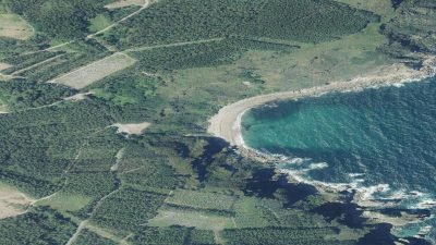 Vista aérea de Toxido, O Vicedo