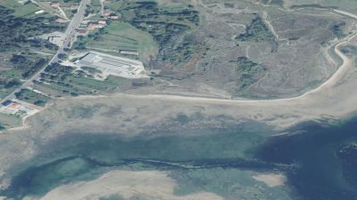 Vista aérea de Villamarín, O Grove