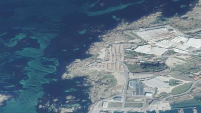 Vista aérea de Virxe das Mareas, O Grove